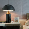 Metallic black gold modern style table lamp